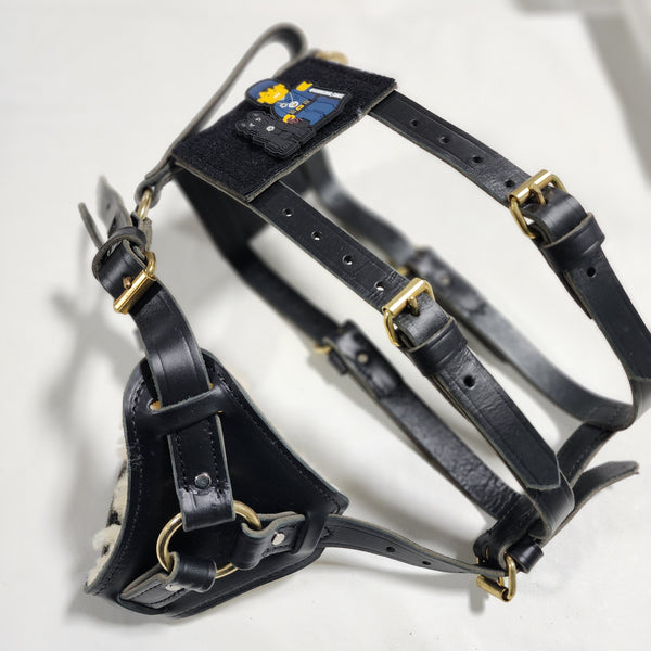 NEW* Leather Assistance Dog Harness with Velcro