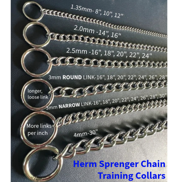 **Herm Sprenger Chain Training Collar- Round Link or Narrow link**