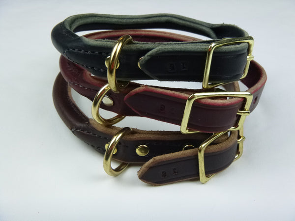 Imperfect Rolled Leather Buckle Collar